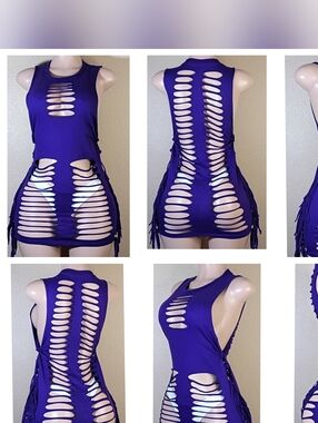 Purple Custom Fringe Tank Top
